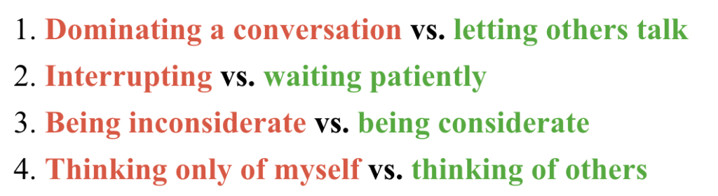 dominating conversation